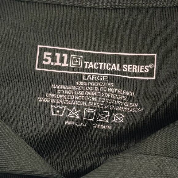 511 Tactical Mens Performance Short Sleeve Shirt Green size L Large Snag Free - Picture 7 of 8